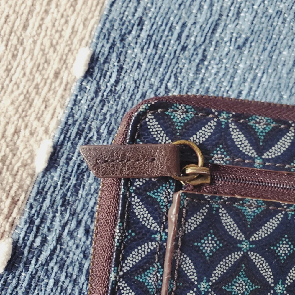 FOSSIL- Vintage "Sydney" Diamond Mozaic Clutch Wallet '16 Edition - Picture 4 of 12